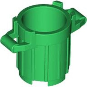 LEGO 92926 Container, Trash Can with 4 Cover Holders in Green - Authentic LEGO Part