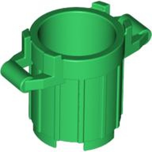 LEGO 92926 Container, Trash Can with 4 Cover Holders in Green - Authentic LEGO Part