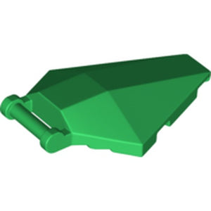 LEGO 27262 Windscreen 6 x 4 x 1 Hexagonal with Bar Handle in Green - Authentic LEGO Part