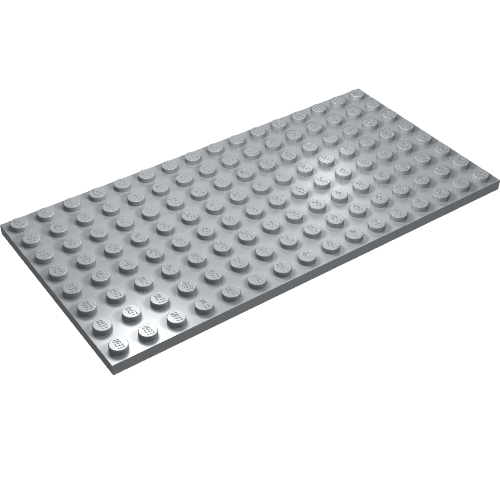 LEGO 92438 Plate 8 x 16 in Light Bluish Gray - Authentic LEGO Part