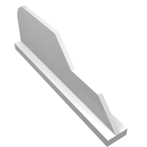 LEGO 23930 Tail 8 x 1 with Stepped Fin in White - Authentic LEGO Part