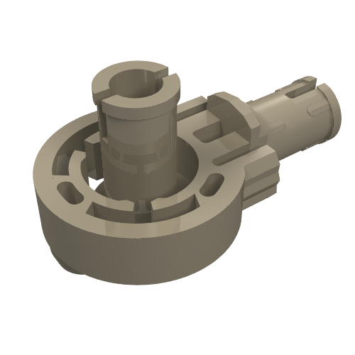 LEGO 47455 Technic Rotation Joint Ball Loop with 2 Perpendicular Pins with Friction in Dark Tan - Authentic LEGO Part