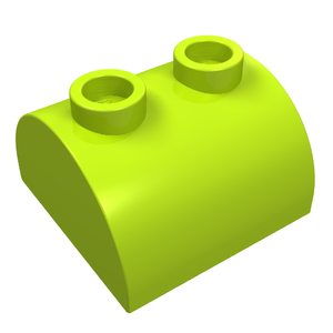 LEGO 30165 Slope, Curved 2 x 2 Double with 2 Hollow Studs in Lime - Authentic LEGO Part