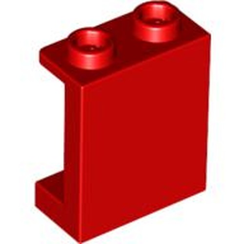 LEGO 87552 Panel 1 x 2 x 2 with Side Supports - Hollow Studs in Red - Authentic LEGO Part