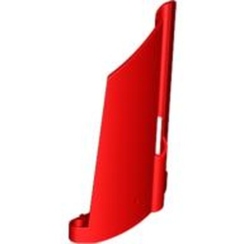 LEGO 44351 Technic, Panel Fairing #21 Large Long, Small Hole, Side B in Red - Authentic LEGO Part