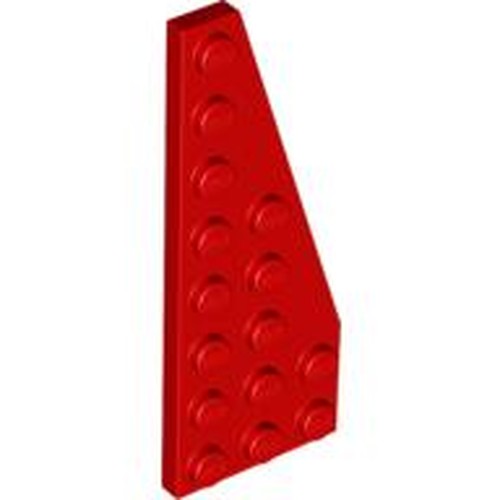 LEGO 50304 Wedge, Plate 8 x 3 Pentagonal Right in Red - Authentic LEGO Part