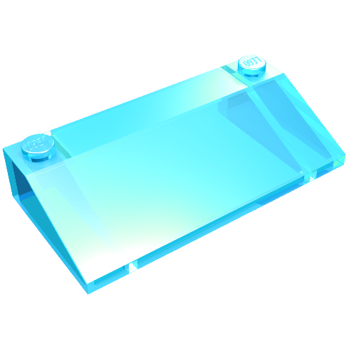 LEGO 3939 Slope 33 3 x 6 with Inner Walls in Trans-Light Blue - Authentic LEGO Part