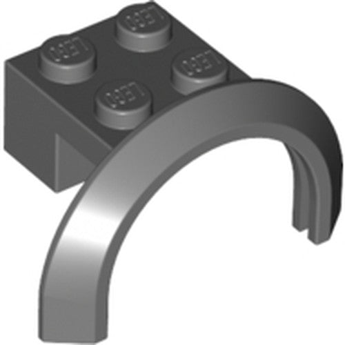 LEGO 50745 Vehicle, Mudguard 4 x 2 1/2 x 1 2/3 with Arch Round in Dark Bluish Gray - Authentic LEGO Part