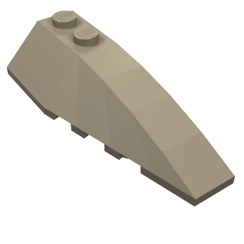 LEGO 41747 Wedge 6 x 2 Right in Dark Tan - Authentic LEGO Part
