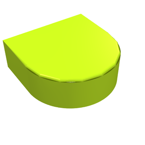 LEGO 24246 Tile, Round 1 x 1 Half Circle Extended in Lime - Authentic LEGO Part