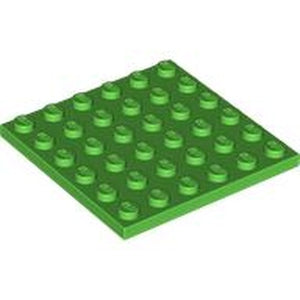 LEGO 3958 Plate 6 x 6 in Bright Green - Authentic LEGO Part