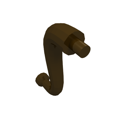 LEGO 43892 Animal Body Part / Plant, Tail / Trunk / Tentacle / Tongue / Vine / Tree Branch (Short Tip) in Dark Brown - Authentic LEGO Part
