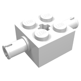 LEGO 30000 Brick Special 2 x 2 with 2 Pins and Axle Hole in White - Authentic LEGO Part