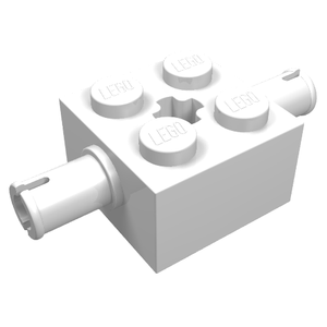 LEGO 30000 Brick Special 2 x 2 with 2 Pins and Axle Hole in White - Authentic LEGO Part