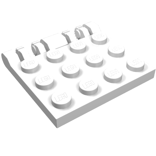 LEGO 44570 Hinge Plate 3 x 4 Locking Dual 2 Fingers in White - Authentic LEGO Part