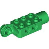 LEGO 47432 Technic, Brick Modified 2 x 3 with Pin Holes, Rotation Joint Ball Half Vertical, and Rotation Joint Socket in Green - Authentic LEGO Part