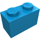 LEGO 3004 Brick 1 x 2 in Dark Azure - Authentic LEGO Part
