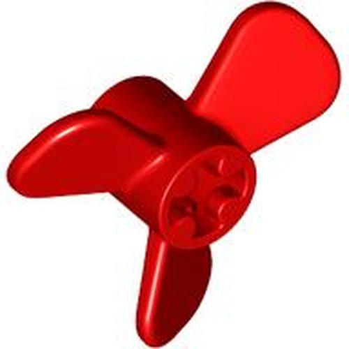 LEGO 6041 Propeller 3 Blade 3 Diameter with Axle Hole in Red - Authentic LEGO Part
