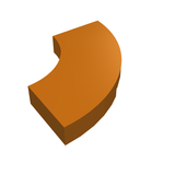 LEGO 27925 Tile, Round Corner 2 x 2 Macaroni in Dark Orange - Authentic LEGO Part