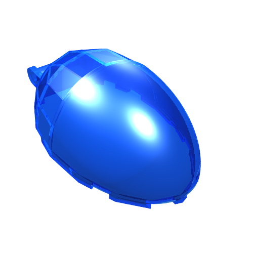 LEGO 87752 Windscreen 6 x 4 x 2 Bubble Canopy with Bar Handle in Trans-Dark Blue - Authentic LEGO Part