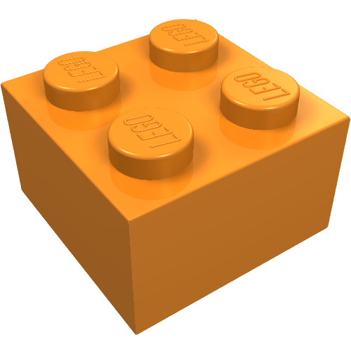 LEGO 3003 Brick 2 x 2 in Orange - Authentic LEGO Part