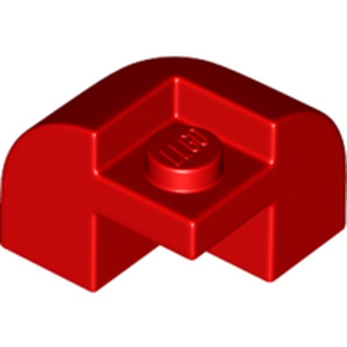LEGO 67810 Slope, Curved 2 x 2 x 1 1/3 Corner Round with Recessed Stud in Red - Authentic LEGO Part