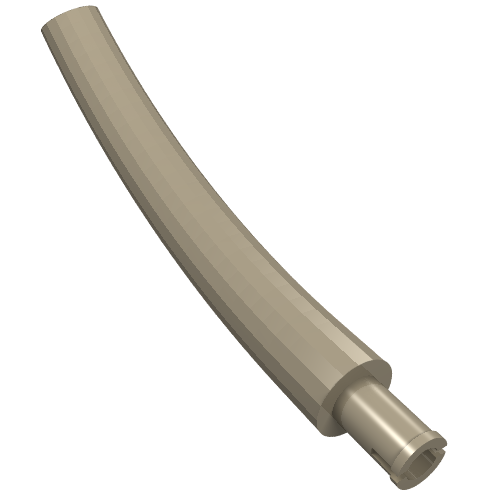 LEGO 40378 Dinosaur Tail / Neck Middle Section with Bar Hole and Technic Pin in Dark Tan - Authentic LEGO Part