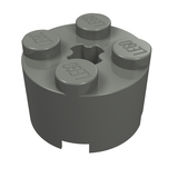 LEGO 3941 Brick, Round 2 x 2 with Axle Hole in Dark Bluish Gray - Authentic LEGO Part