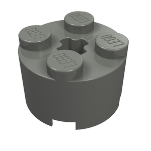 LEGO 3941 Brick, Round 2 x 2 with Axle Hole in Dark Bluish Gray - Authentic LEGO Part