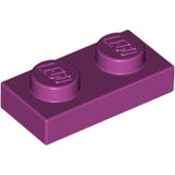 LEGO 3023 Plate 1 x 2 in Magenta - Authentic LEGO Part
