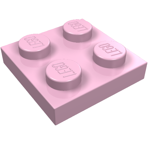 LEGO 3022 Plate 2 x 2 in Bright Pink - Authentic LEGO Part