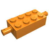 LEGO 6249 Brick, Modified 2 x 4 with Pins in Orange - Authentic LEGO Part