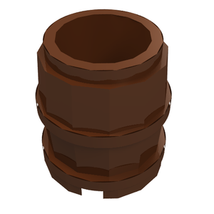 LEGO 2489 Container, Barrel 2 x 2 x 2 in Reddish Brown - Authentic LEGO Part