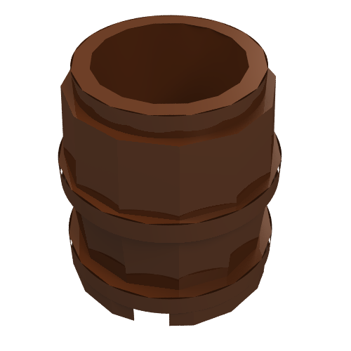LEGO 2489 Container, Barrel 2 x 2 x 2 in Reddish Brown - Authentic LEGO Part