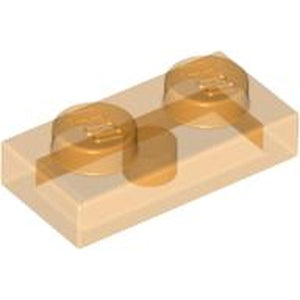 LEGO 3023 Plate 1 x 2 in Trans-Orange - Authentic LEGO Part