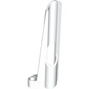 LEGO 32535 Technic, Panel Fairing # 8 Small Long, Large Hole, Side B in White - Authentic LEGO Part