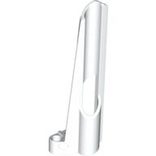 LEGO 32535 Technic, Panel Fairing # 8 Small Long, Large Hole, Side B in White - Authentic LEGO Part