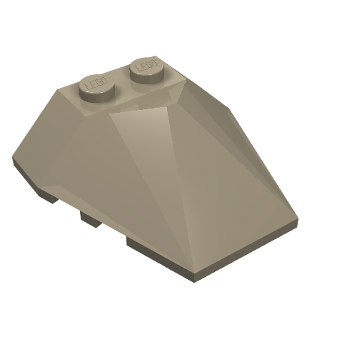 LEGO 47757 Wedge 4 x 4 x 1 1/3 Pyramid Center in Dark Tan - Authentic LEGO Part