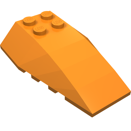 LEGO 43712 Wedge 6 x 4 Triple Curved in Orange - Authentic LEGO Part