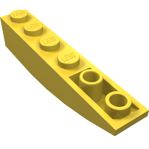 LEGO 42023 Slope, Curved 6 x 1 Inverted in Yellow - Authentic LEGO Part