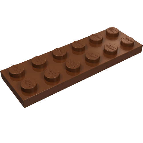LEGO 3795 Plate 2 x 6 in Reddish Brown - Authentic LEGO Part