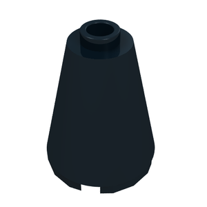 LEGO 3942c Cone 2 x 2 x 2 - Open Stud in Black - Authentic LEGO Part