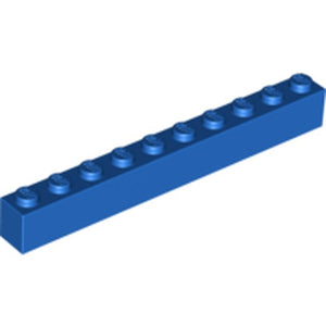 LEGO 6111 Brick 1 x 10 in Blue - Authentic LEGO Part