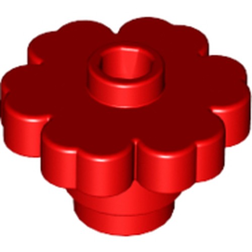 LEGO 4728 Plant Flower 2 x 2 Rounded - Open Stud in Red - Authentic LEGO Part