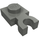 LEGO 4085c Plate, Modified 1 x 1 with U Clip Thick (Vertical Grip) in Dark Bluish Gray - Authentic LEGO Part