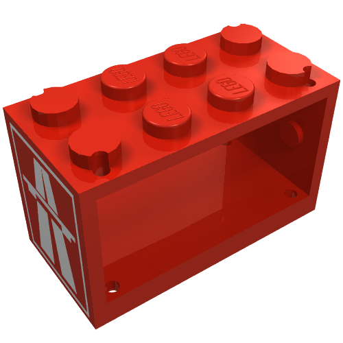 LEGO 4209p05 String Reel 2 x 4 x 2 Holder with Highway Pattern - Main Product Image