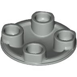 LEGO 2654 Plate, Round 2 x 2 with Rounded Bottom (Boat Stud) in Light Gray - Authentic LEGO Part