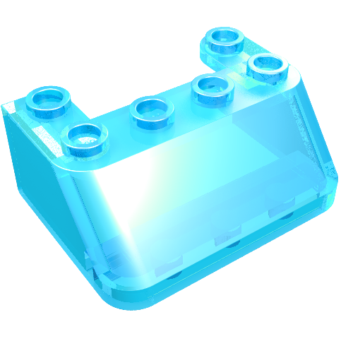 LEGO 4866 Windscreen 3 x 4 x 1 1/3 with 6 Studs on Top - Main Product Image
