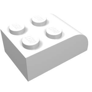 LEGO 6215 Slope, Curved 3 x 2 with 4 Studs in White - Authentic LEGO Part