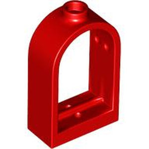 LEGO 30044 Window 1 x 2 x 2 2/3 with Rounded Top in Red - Authentic LEGO Part